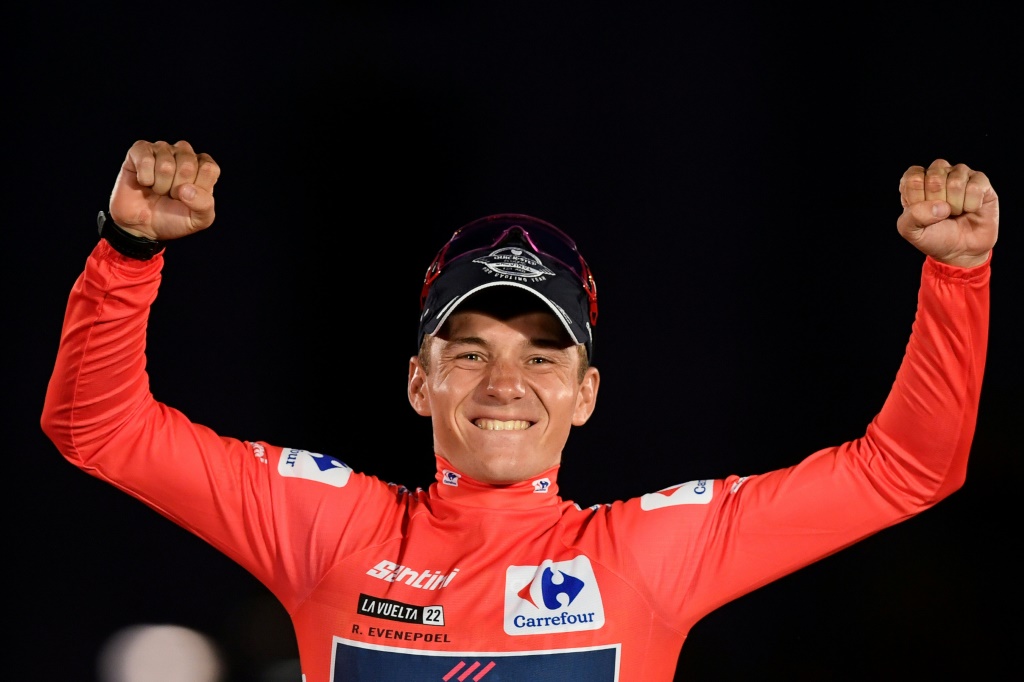 Le vainqueur du Tour d'Espagne, le Belge Remco Evenepoel, le 11 septembre 2022 à Madrid
