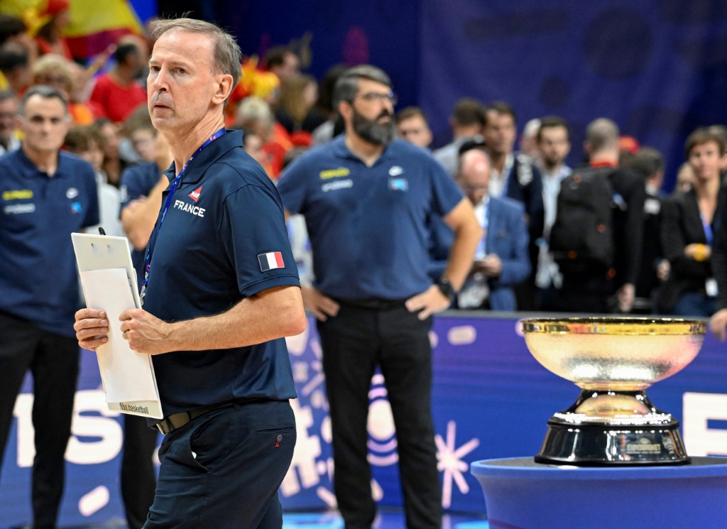 L'entraîneur français Vincent Collet lors de la finale de l'Eurobasket entre la France et l'Espagne, le 18 septembre 2022