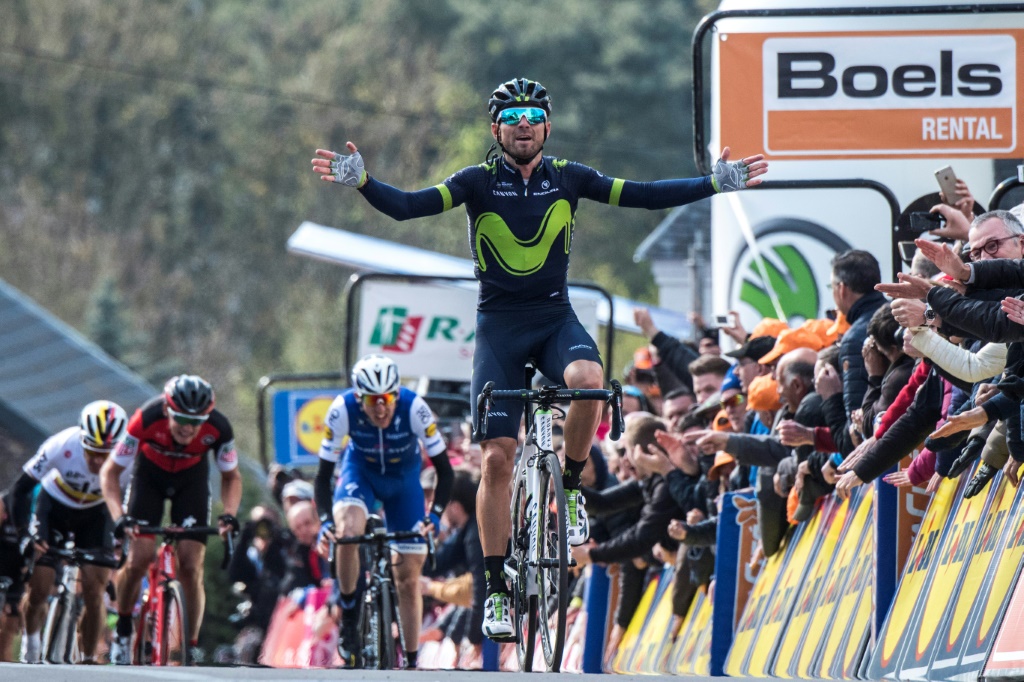 Le 19 avril 2017, Alejandro Valverde remporte au sommet du Mur d'Huy sa cinquième Flèche wallonne, un record