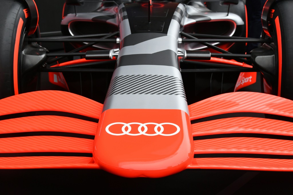 Le prototype de la F1 Audi présenté à la presse le 26 août 2022 en Belgique à Spa-Francorchamps