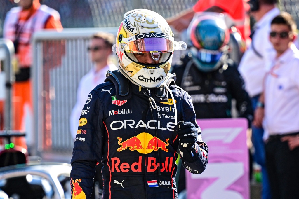 Le pilote néerlandais Max Verstappen (Red Bull) après sa victoire au GP d'Italie