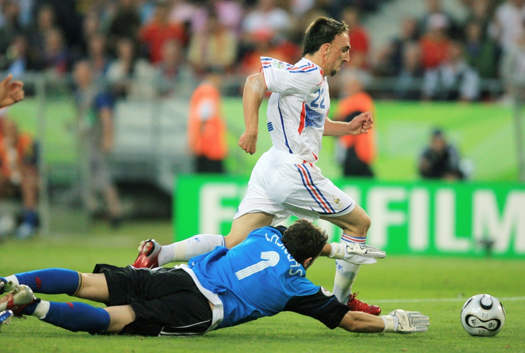 L'attaquant des Bleus Franck Ribéry lors du 8e de finale de la France contre l'Espagne