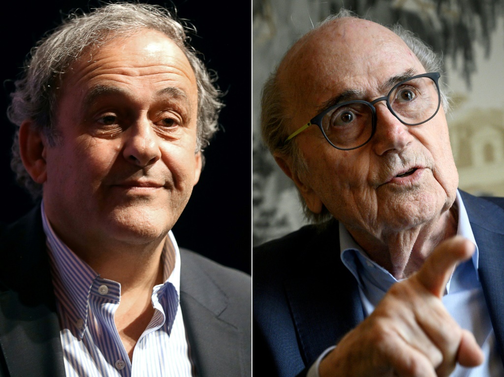Jugement attendu pour Michel Platini (G) et Sepp Blatter (D)