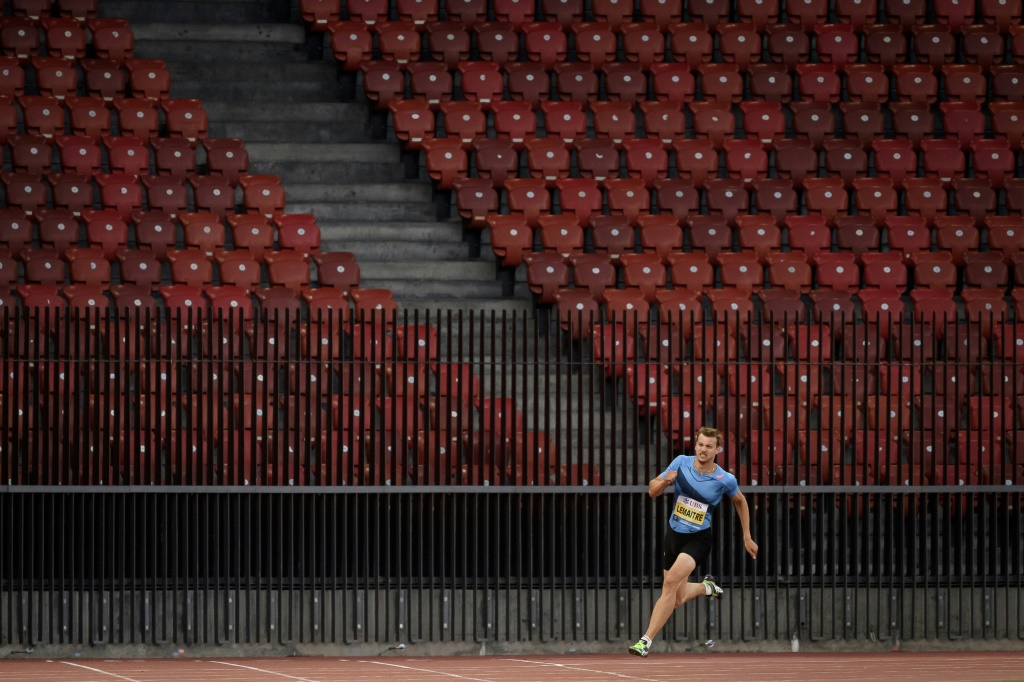 Le sprinteur français Christophe Lemaitre lors du 200 m hommes des "Inspiration Games" de Zurich