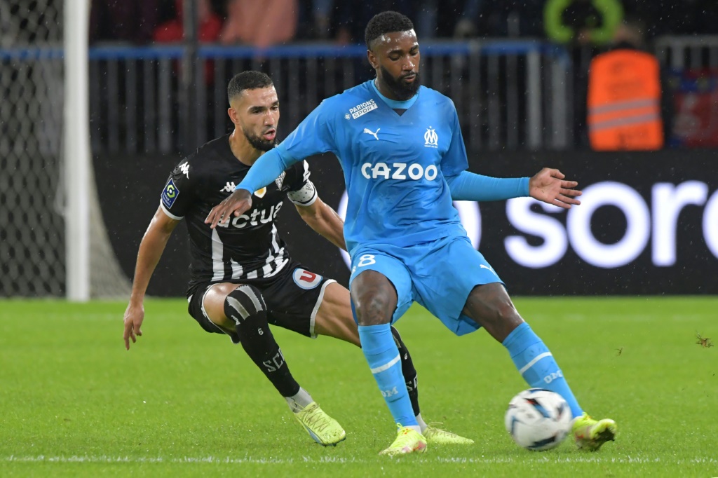 Gerson, marqué par Waniss Taibi, et l'OM restent sur une beau succès 3-0 sur la pelouse d'Angers en championnat, le 30 septembre 2022