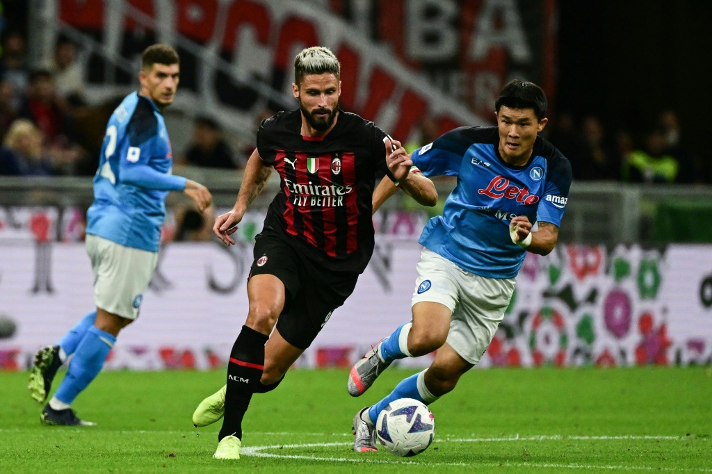 Olivier Giroud et l'AC Milan restent sur une défaite à domicile face au Napoli, le 18 septembre 2022 à San Siro