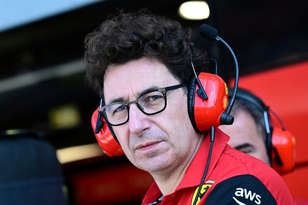 Le patron de l'écurie Ferrari Mattia Binotto, le 10 septembre 2022 lors du GP d'Italie à Monza