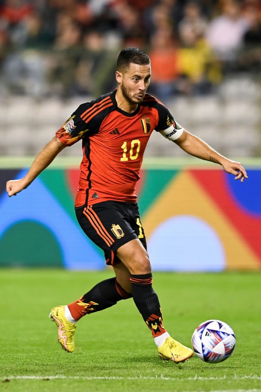 L'attaque international belge Eden Hazard lors d'un match de Ligue des nations contre le pays de Galles, le 22 septembre 2022 à Bruxelles