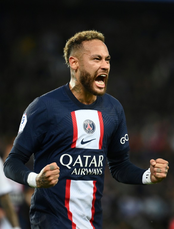 Neymar buteur pour Paris contre l'OM, le 16 octobre 2022 au Parc des Princes