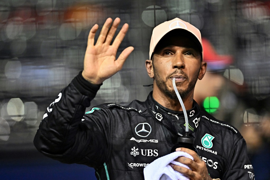 Le pilote britannique de Formule 1 Lewis Hamilton au Grand Prix de Singapour, le 1er octobre 2022