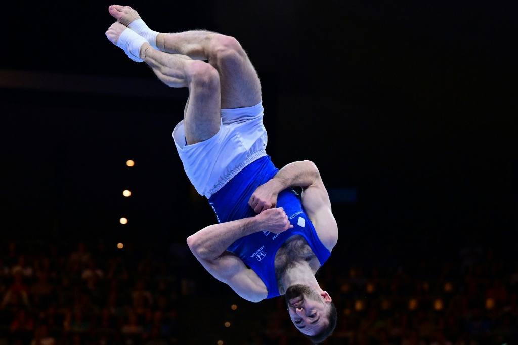 Le gymnaste israélien Artem Dolgopyat aux championnats d'Europe de gymnastique à Munich, le 21 août 2022