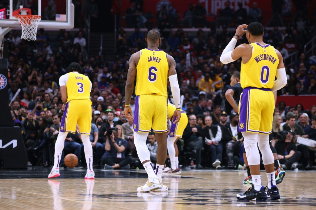 Les joueurs des Lakers Anthony Davis (#3)