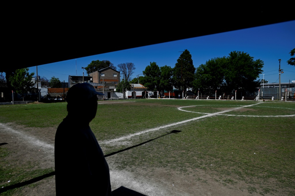 Le terrain du club de football d'El Torito, où Angel Di Maria a débuté, photographié le 21 octobre 2022.