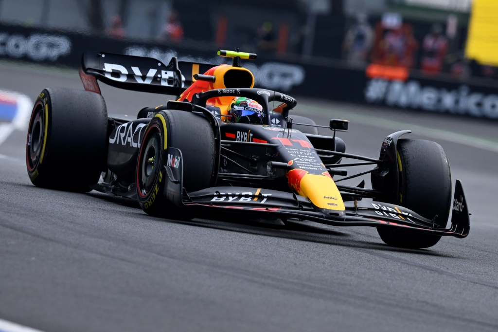 La Red Bull du Mexicain Sergio Perez lors du GP du Mexique de F1, le 30 octobre 2022 à Mexico