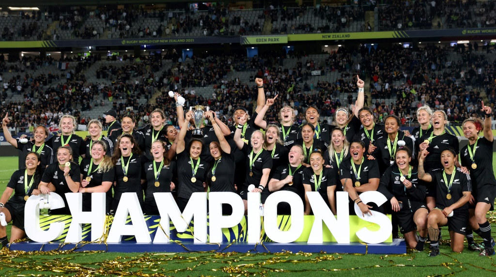 Les Black Ferns championnes du monde de rugby le 12 novembre 2022 à l'Eden Park d'Auckland