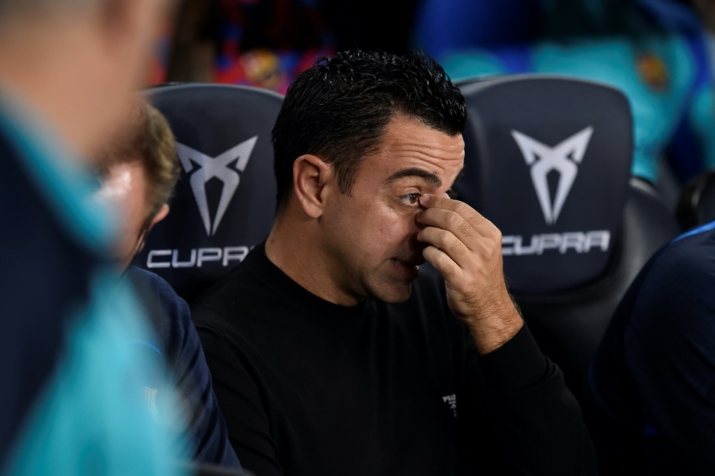 L'entraîneur espagnol du FC Barcelone, Xavi, avant un match de championnat d'Espagne contre Bilbao, à Barcelone, le 23 octobre 2022