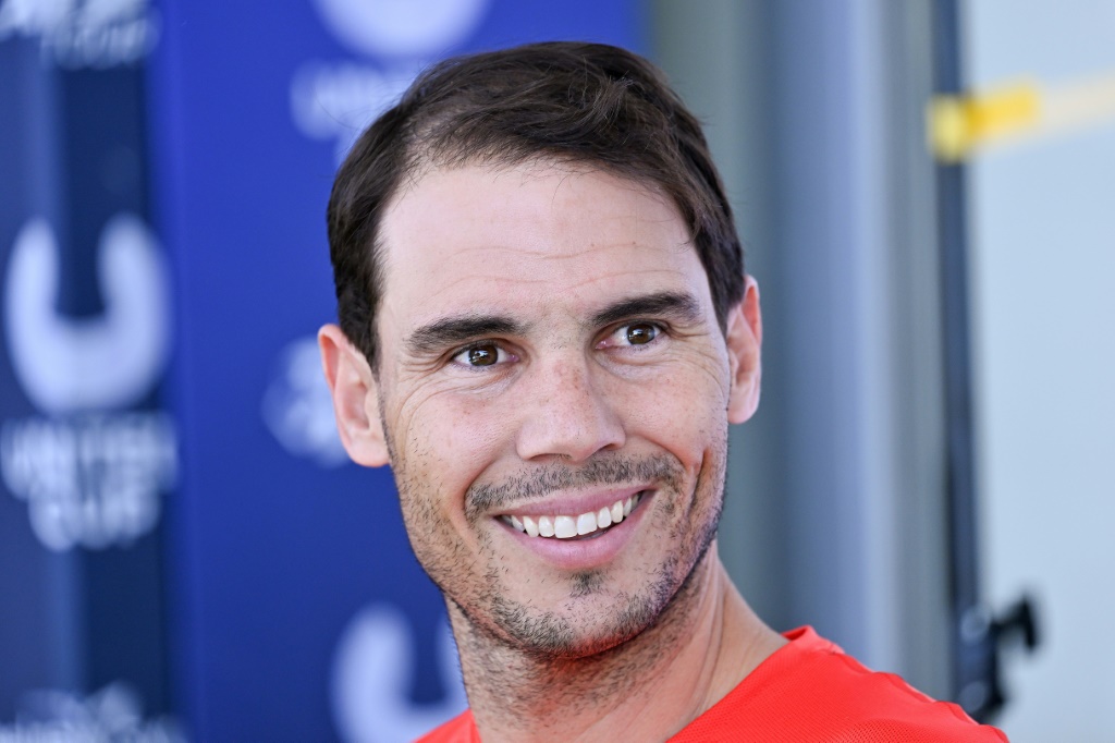 Le tennisman espagnol Rafael Nadal lors d'une conférence de presse à Sydney
