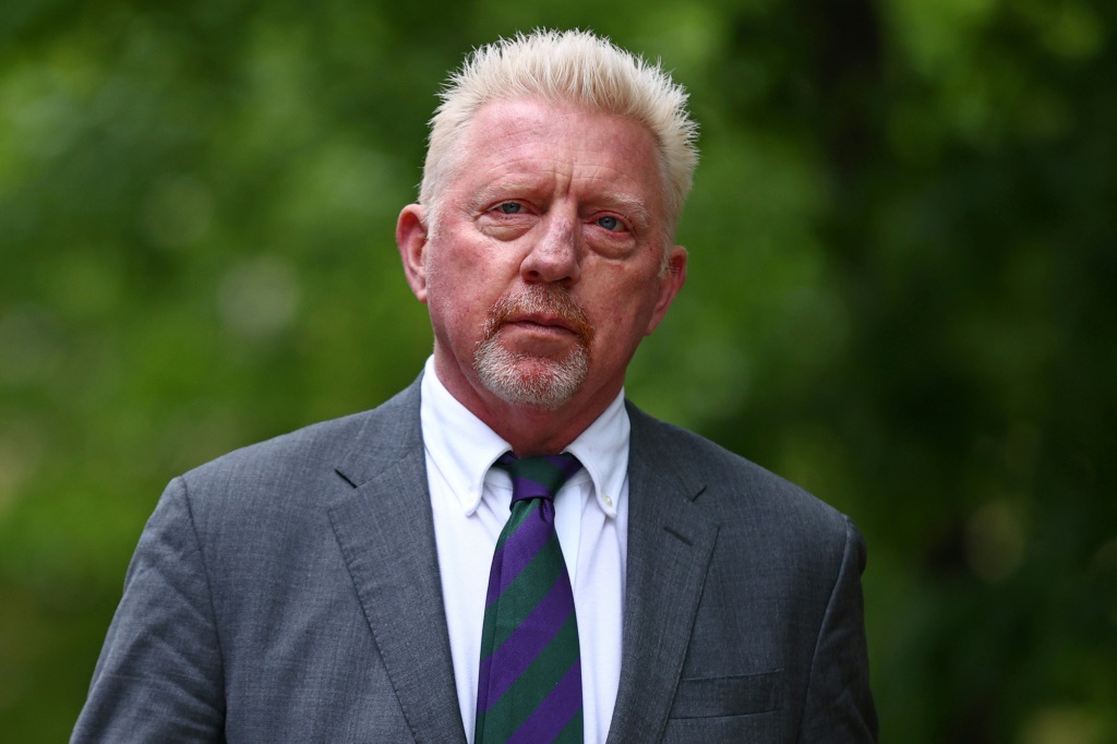 L'ex-N.1 du tennis mondial Boris Becker arrive à son procès à Londres le 29 avril 2022