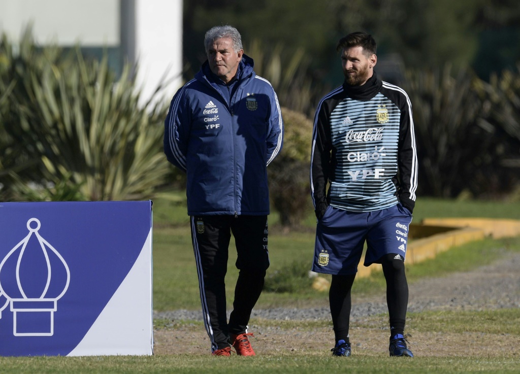 Jorge Burruchaga avec Lionel Messi