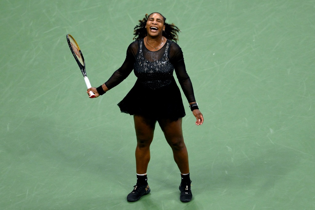 L'Américaine Serena Williams durant son match du 3e tour de l'US Open 2022 face à l'Australienne Ajla Tomljanovic le 2 septembre 2022 à New York