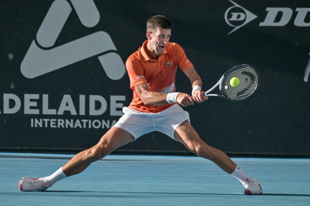 Novak Djokovic à Adelaide, Australie, le 8 janvier 2023