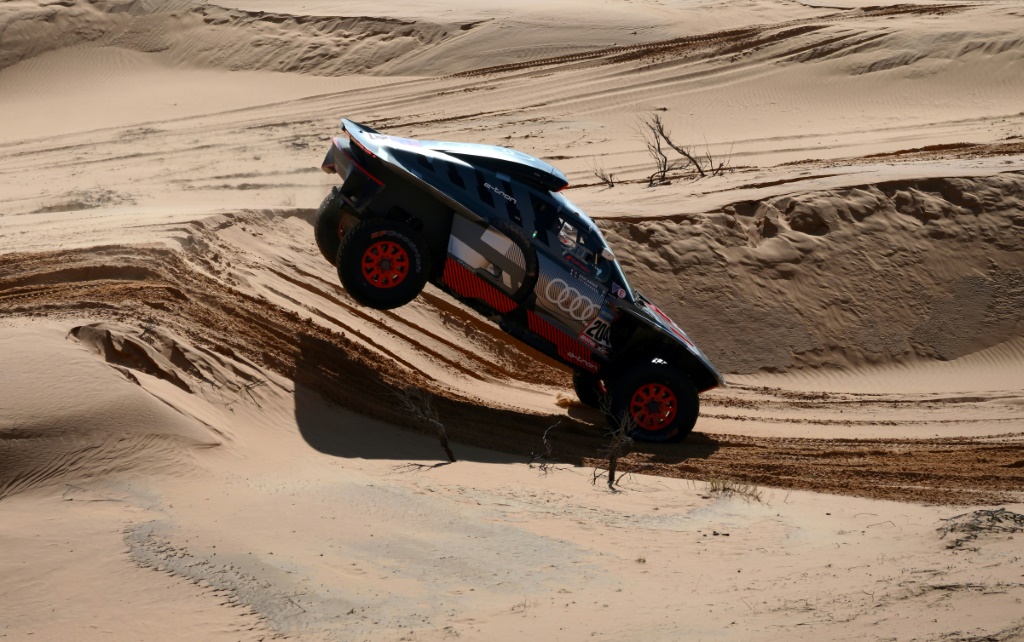 Le Français Stéphane Peterhansel (Audi) lors de la 5e étape du Dakar autour de Haïl en Arabie saoudite, le 5 janvier 2023