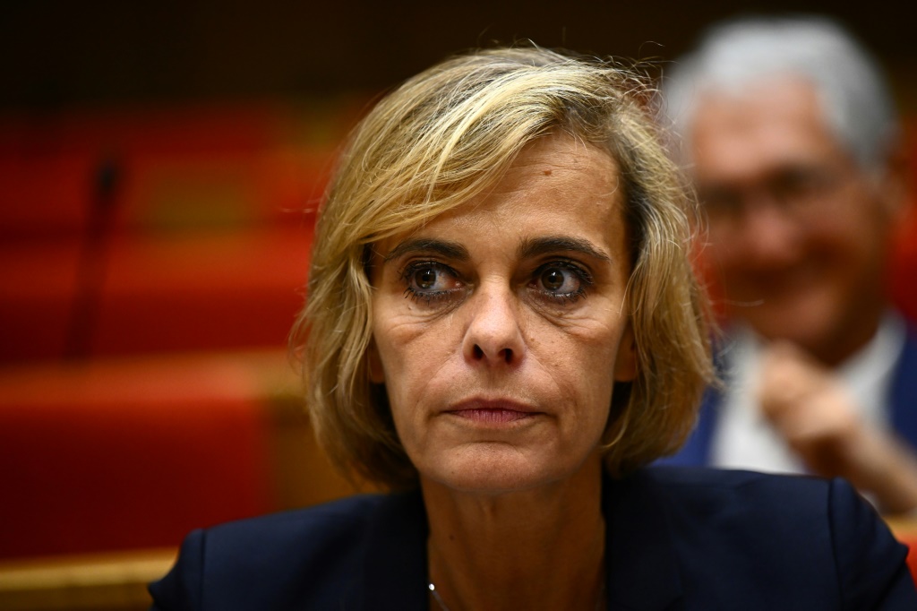 La directrice générale de la FFF Florence Hardouin lors d'une audition devant le Sénat, le 9 juin 2022 à Paris