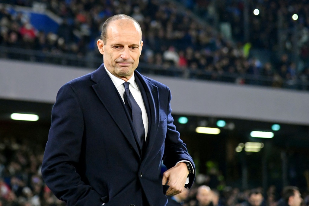 L'entraîneur de la Juventus Massimiliano Allegri lors dui match à Naples, le 13 janvier 2023