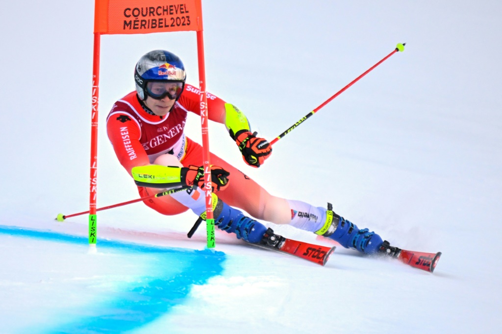 Le Suisse Marco Odermatt lors du slalom géant des Mondiaux