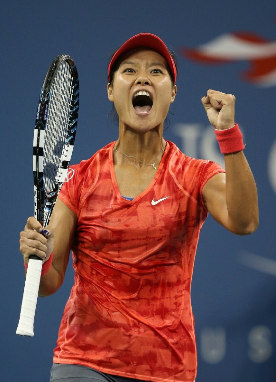 La Chinoise Li Na au troisième tour de l'US Open contre la Serbe Jelena Jankovic le 1er septembre 2013 à New York
