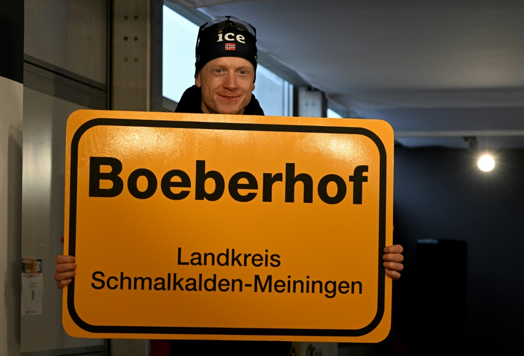 Le Norvégien Johannes Thingnes Boe à Oberhof, Allemagne, le 19 février 2023