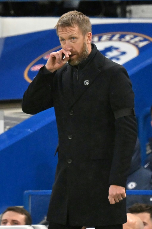 L'entraîneur de Chelsea Graham Potter, dépité après la défaite en championnat face à Southampton, le 18 février 2023