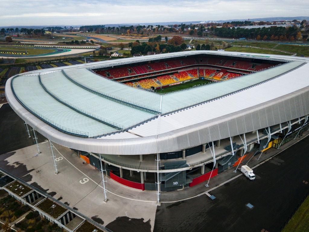 Le stade du Mans rebaptisé stade Marie Marvingt photographié le 26 novembre 2021