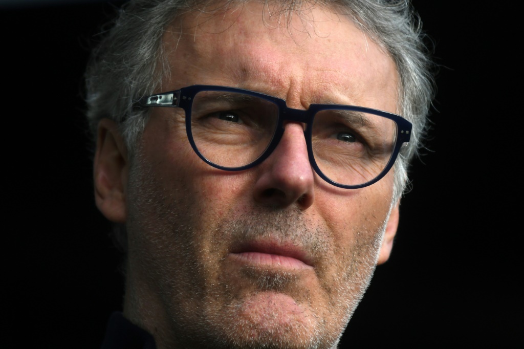 L'entraîneur de Lyon Laurent Blanc lors de la rencontre de Ligue 1 à Angers le 25 février 2023