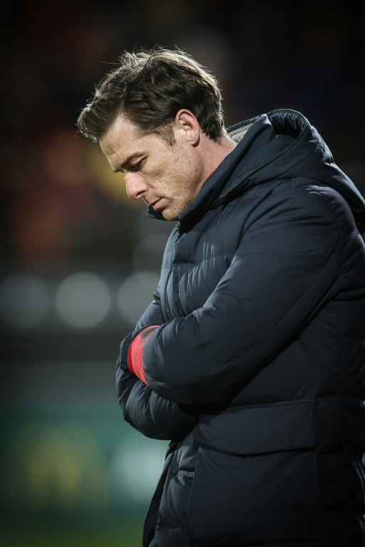 L'entraîneur britannique de Bruges Scott Parker pendant la rencontre contre le KV Oostende en championnat belge le 3 mars 2023