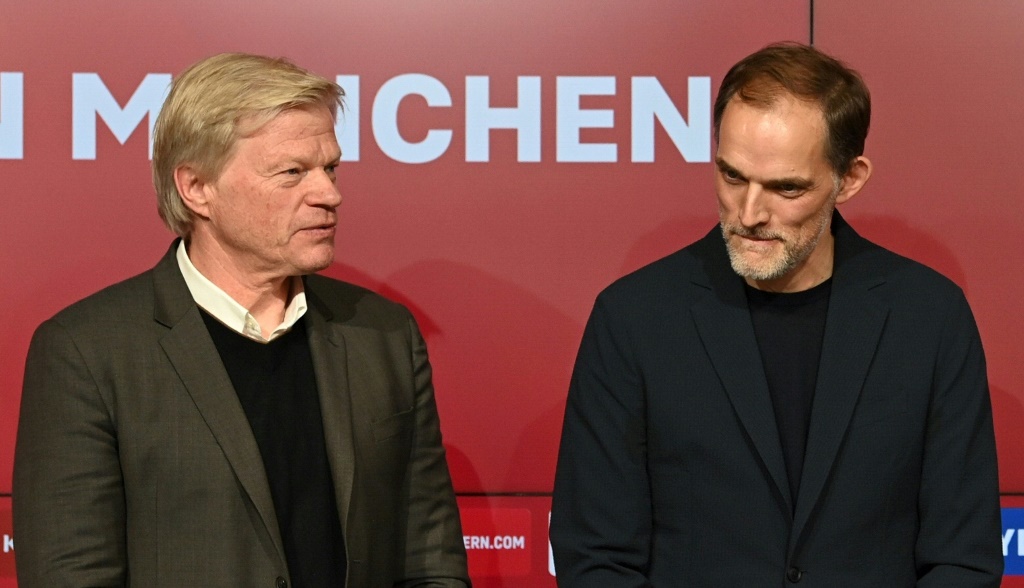 Oliver Kahn et Thomas Tuchel à Munich le 25 mars 2023
