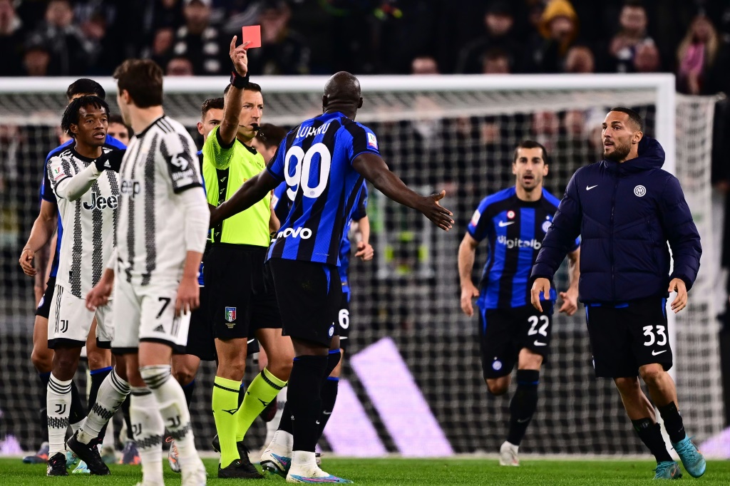 L'attaquant belge de l'Inter Milan Romelu Lukaku