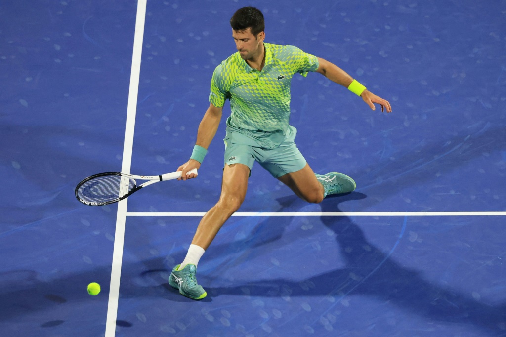 Le Serbe Novak Djokovic lors de la demi-finale du tournoi ATP de Dubaï le 3 mars 2023