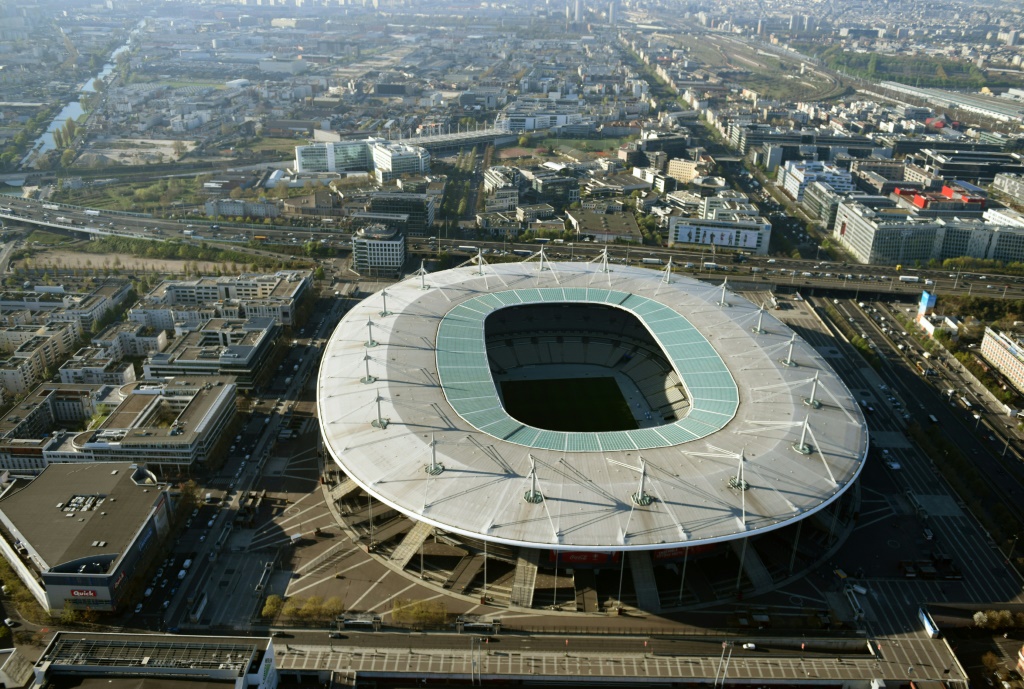 Vue aérienne du Stade de France, à Saint-Denis, le 19 avril 2016