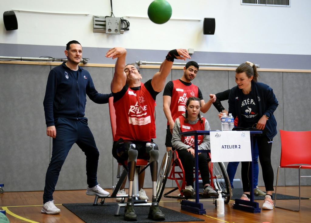 Des athlètes paralympiques à l'INSEP à Vincennes le 16 avril 2023