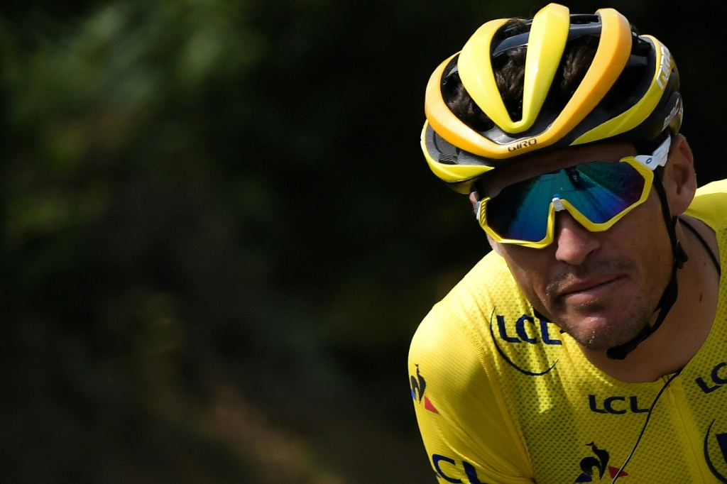 Le Belge Greg Van Avermaet, maillot jaune lors du Tour de France 2018