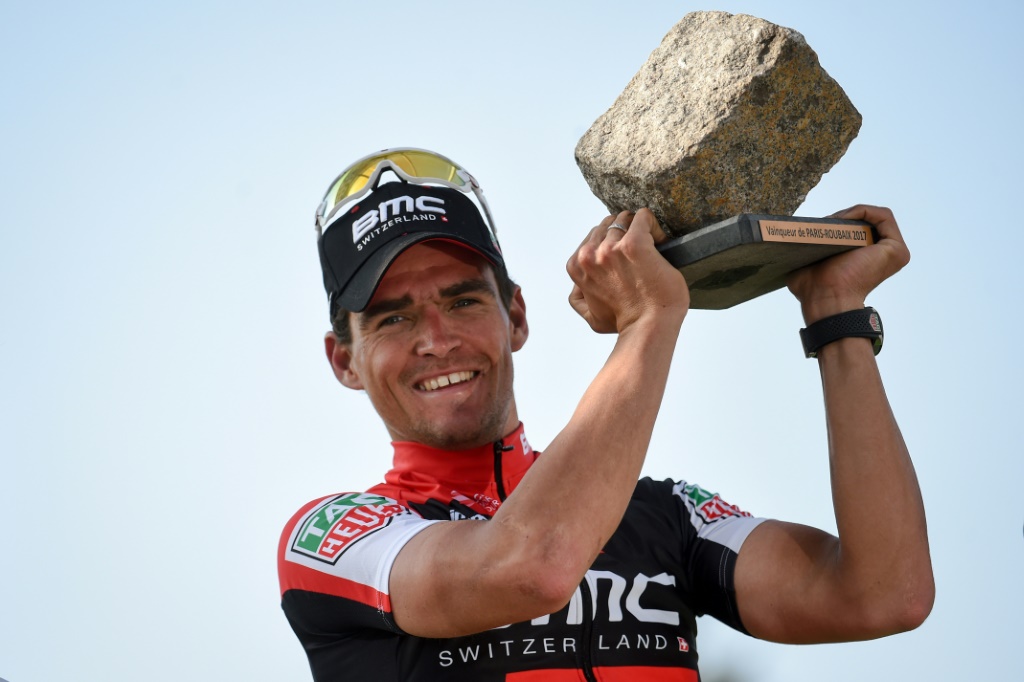 Le Belge Greg Van Avermaet, vainqueur de Paris-Roubaix en 2017